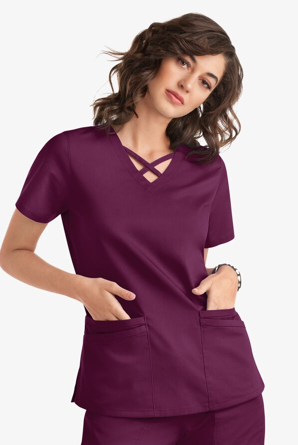 Scrubs UA Butter-Soft STRETCH Crisscross Nữ Nhập 100% từ Mỹ