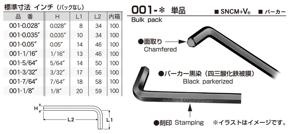 Bộ lục giác mini hệ inch EIGHT M-8Z