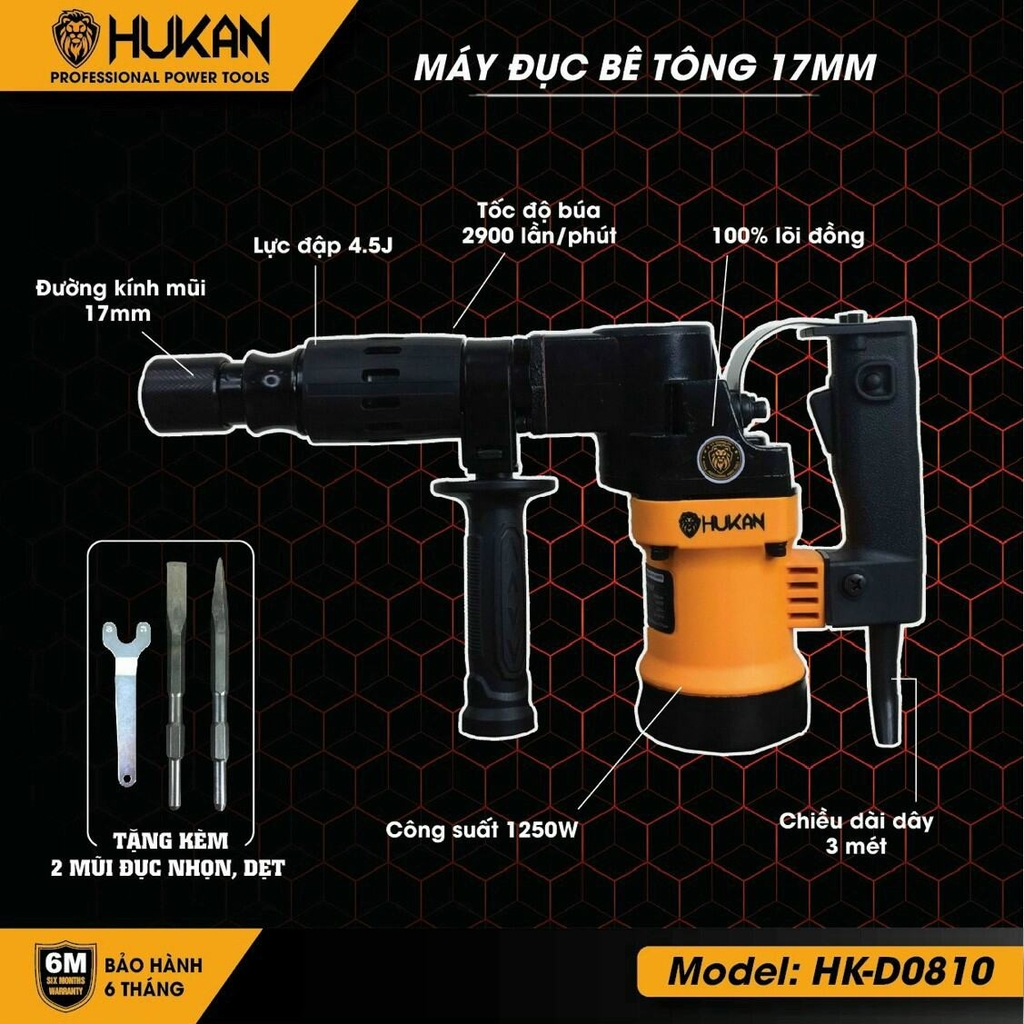 MÁY CHUYÊN ĐỤC 17MM HK-D0810