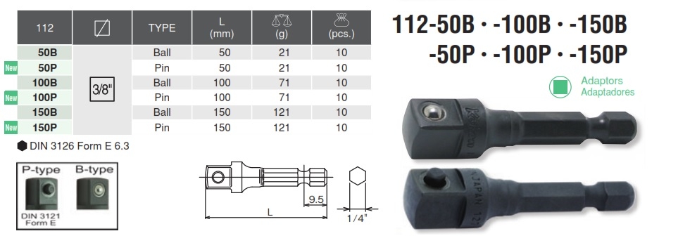 Đầu chuyển 1/4 inch 135E-60B 1/4 inch 135E-60B