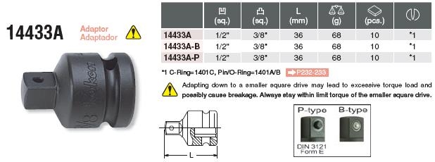 Đầu chuyển Koken 3/8 ra 1/2 13344A