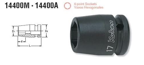 Đầu khẩu 1/2 inch Koken 14400M