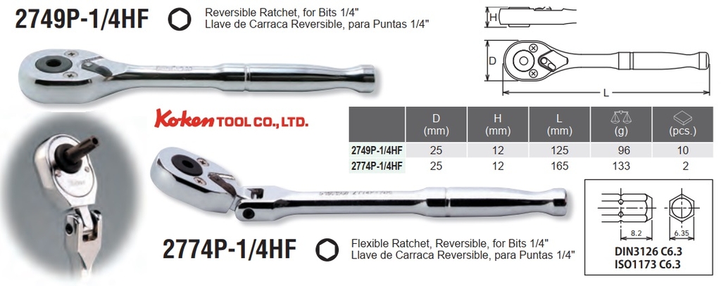 Tay xiết vít tự động 1/4 inch 2749P