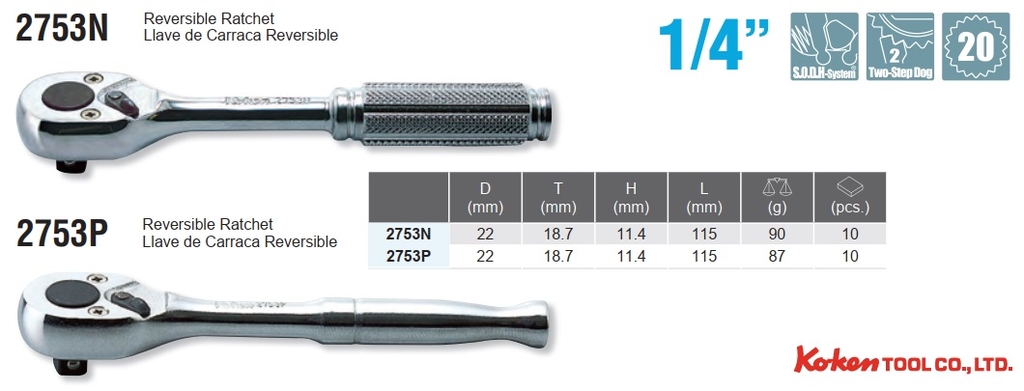 Tay xiết ốc tự động 1/4 inch 2753N