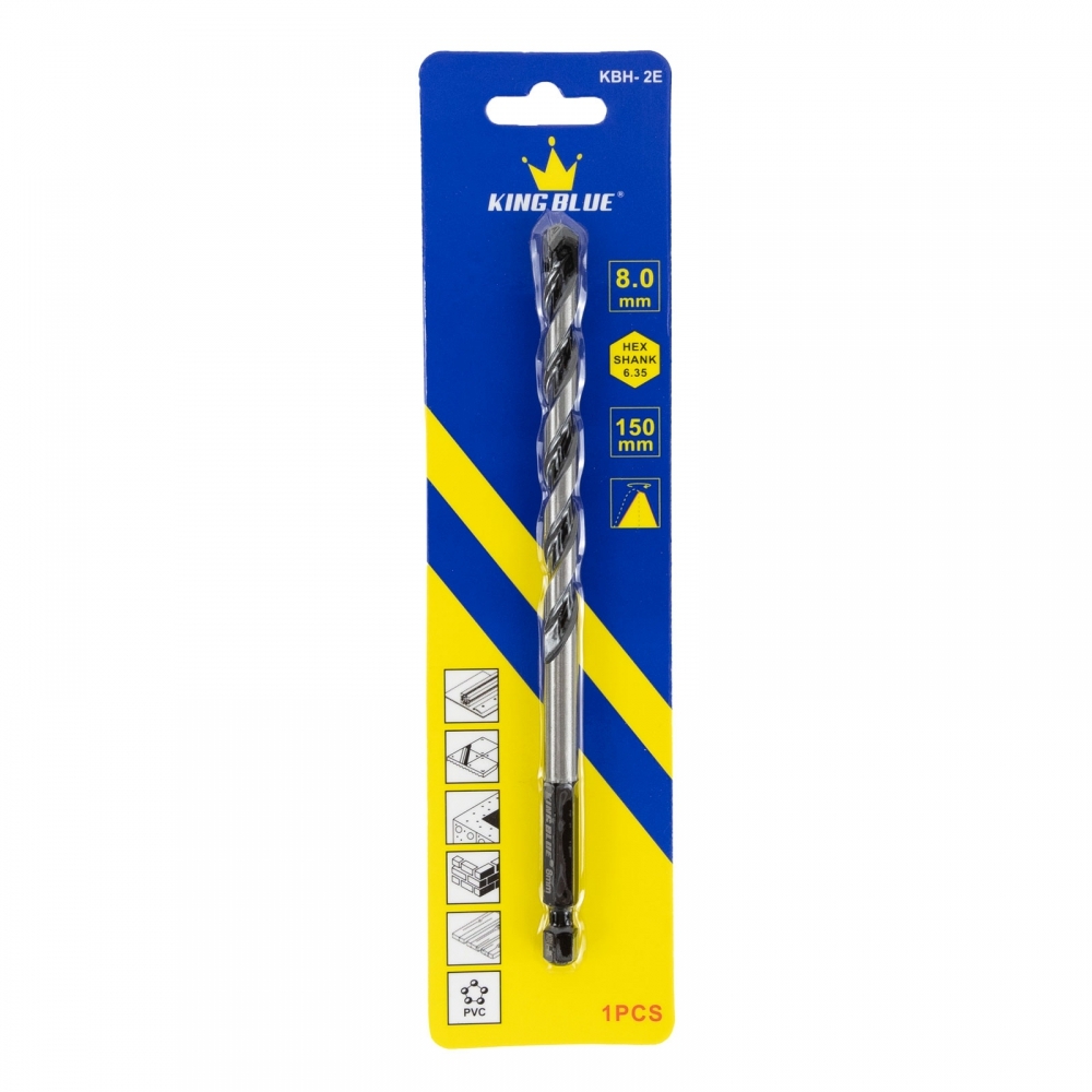 Mũi Khoan ĐN Lục Giác 2 Cạnh KBH2E-08*150
