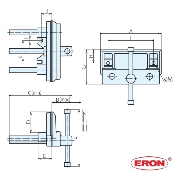 Ê tô kẹp bàn Eron HW150