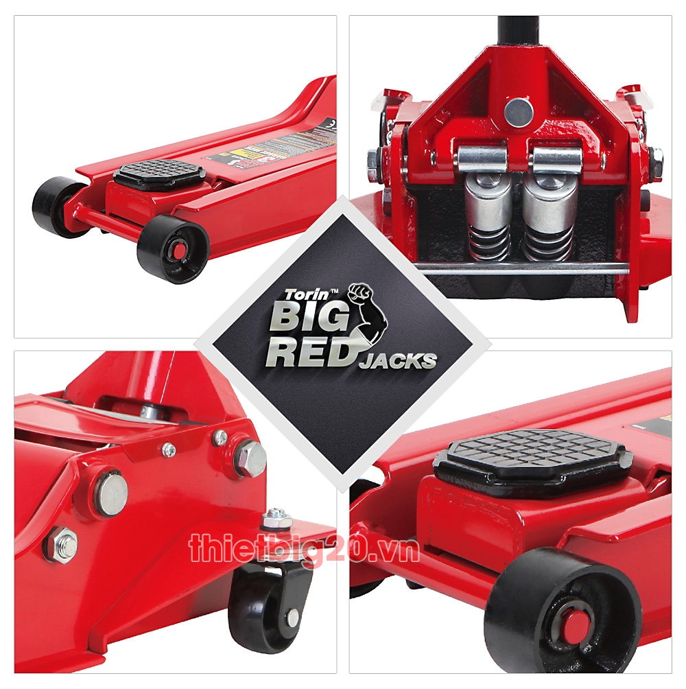 KÍCH NÂNG Ô TÔ CÁ SẤU 2 XI-LANH BIG RED T83508 - 3.5 TẤN, 98-535MM