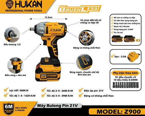 MÁY BU LÔNG HUKAN Z900 360NM