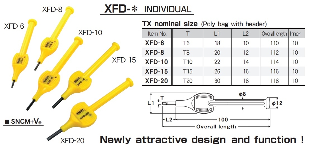 Tay vặn mũi sao Eight dòng XFD