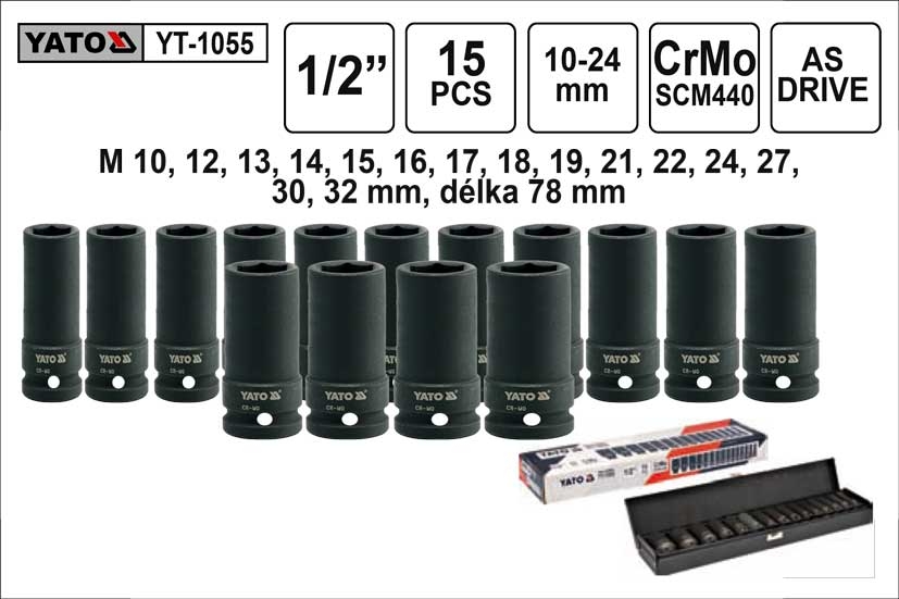 Bộ 11 khẩu L=78mm 1/2