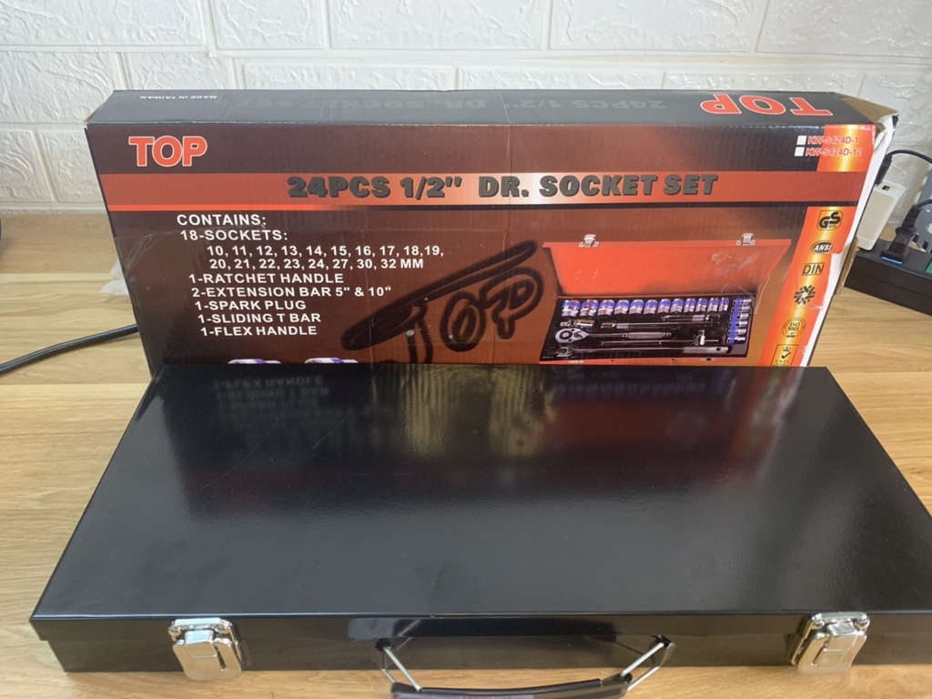 Bộ Đầu Khẩu Top Đen Chân 1/2 24 chi tiết 8-32