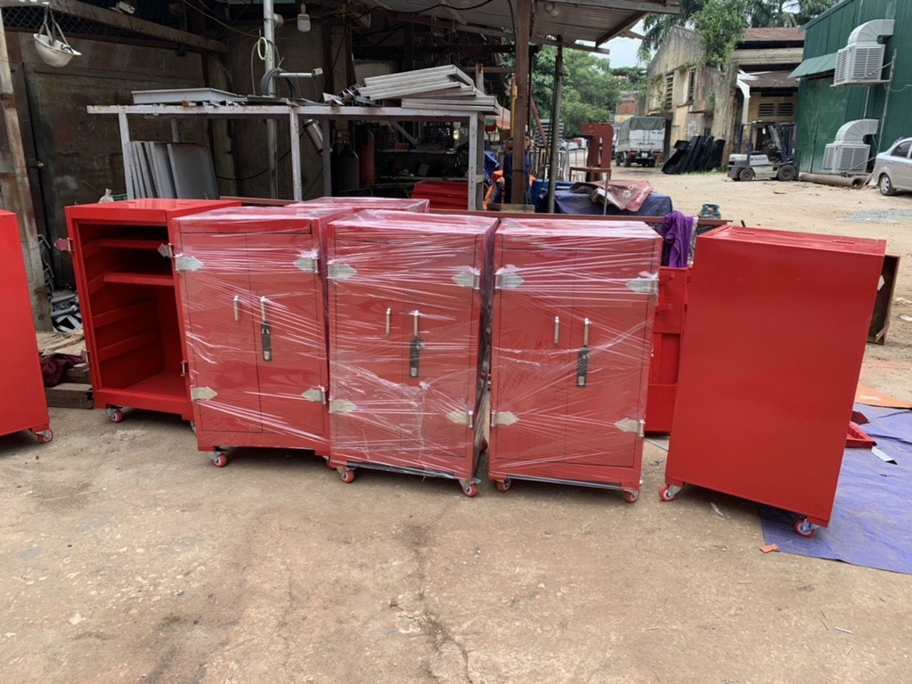 tủ đồ nghề 3 tầng 2 ngăn có khóa