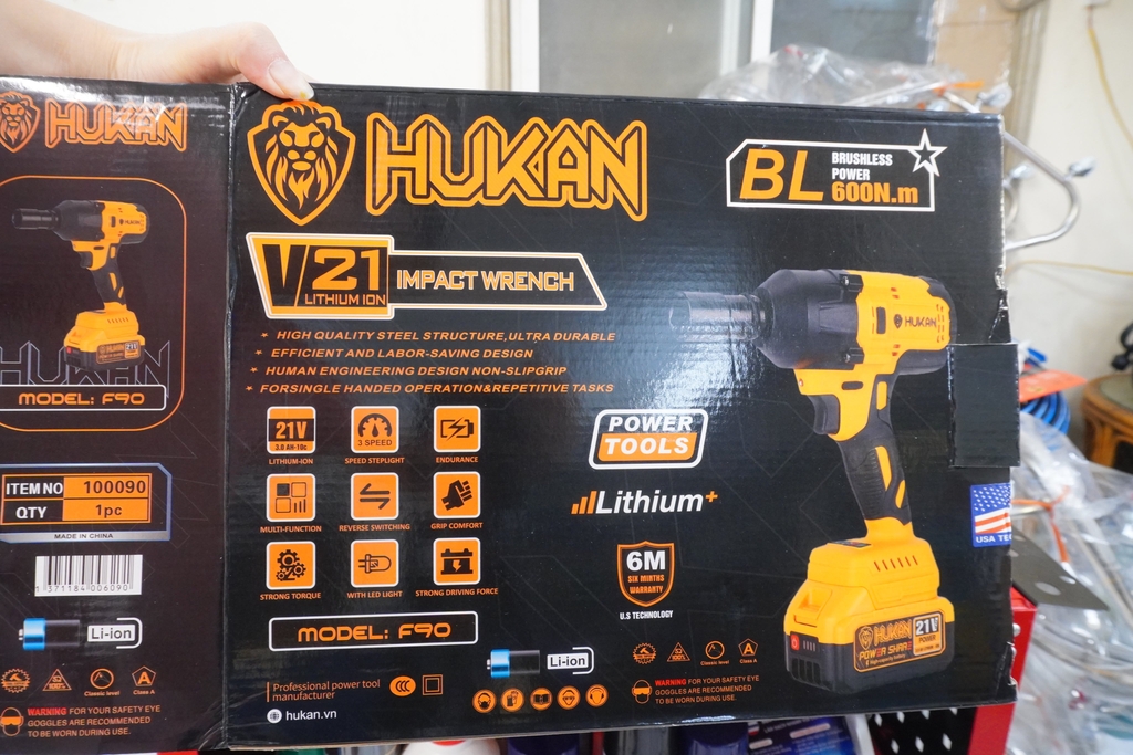 Máy bu lông pin 1/2 hukan hk f90