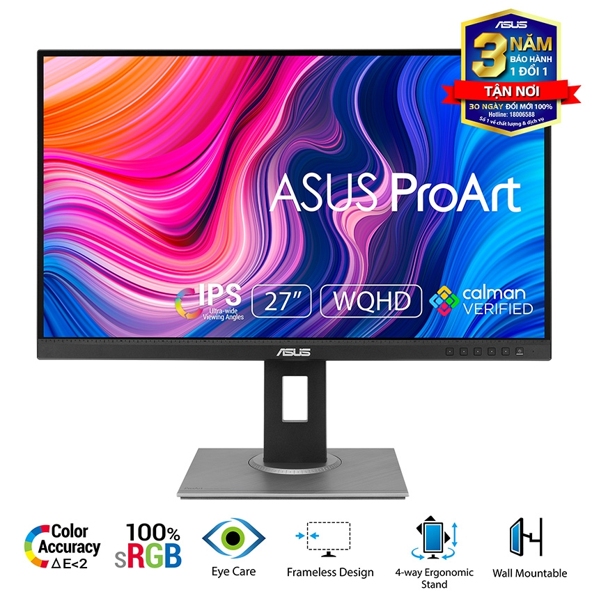 Màn hình máy tính ASUS ProArt PA278QV 27 inch 2K IPS - Chuyên đồ họa