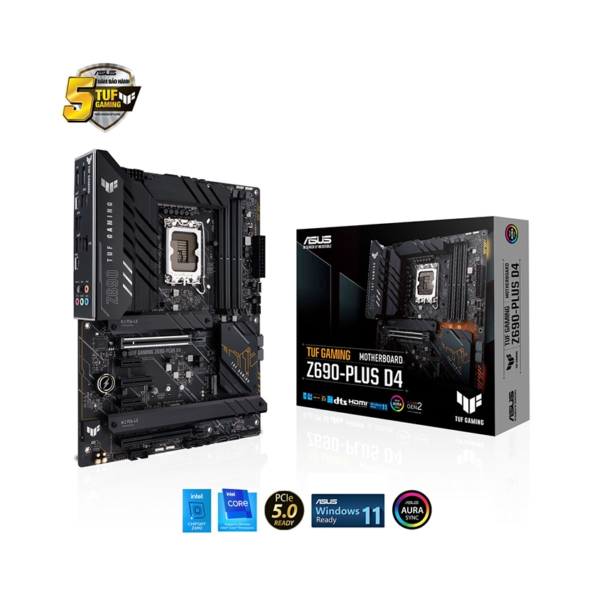 Mainboard ASUS TUF GAMING Z690-PLUS D4 (Intel Z690, Socket 1700, ATX, 4 khe RAM DDR4)