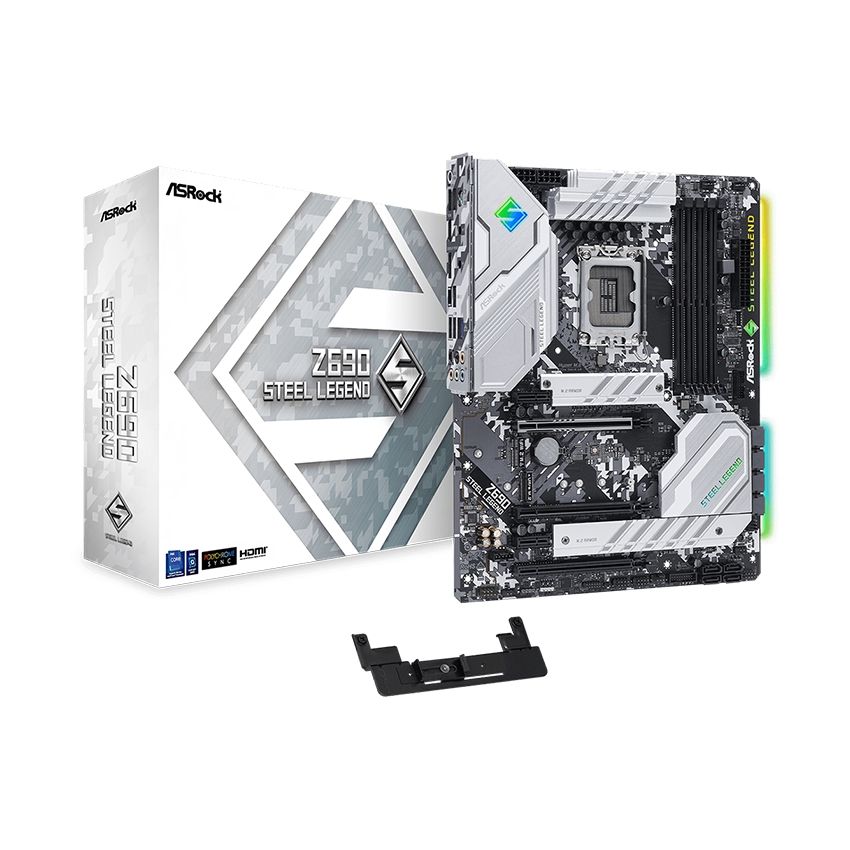 Mainboard ASROCK Z690 STEEL LEGEND DDR4. (Intel Z690, Socket 1700, ATX, 4 khe Ram DDR4)