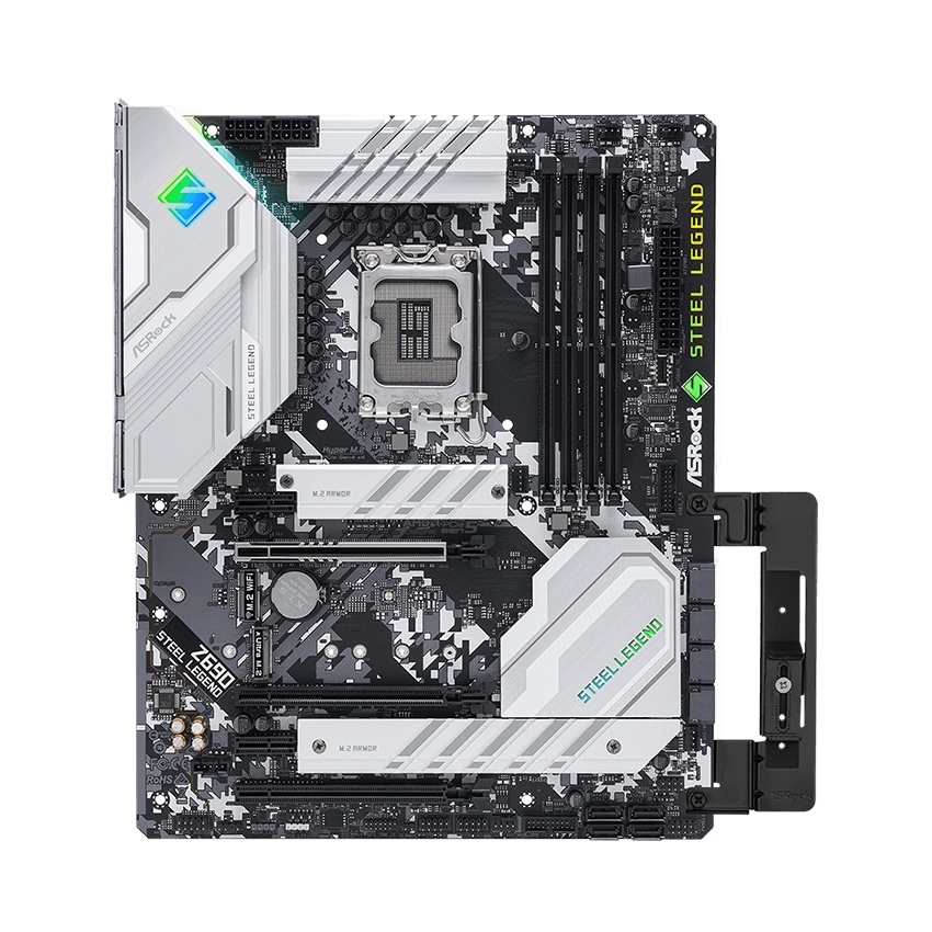 Mainboard ASROCK Z690 STEEL LEGEND DDR4. (Intel Z690, Socket 1700, ATX, 4 khe Ram DDR4)