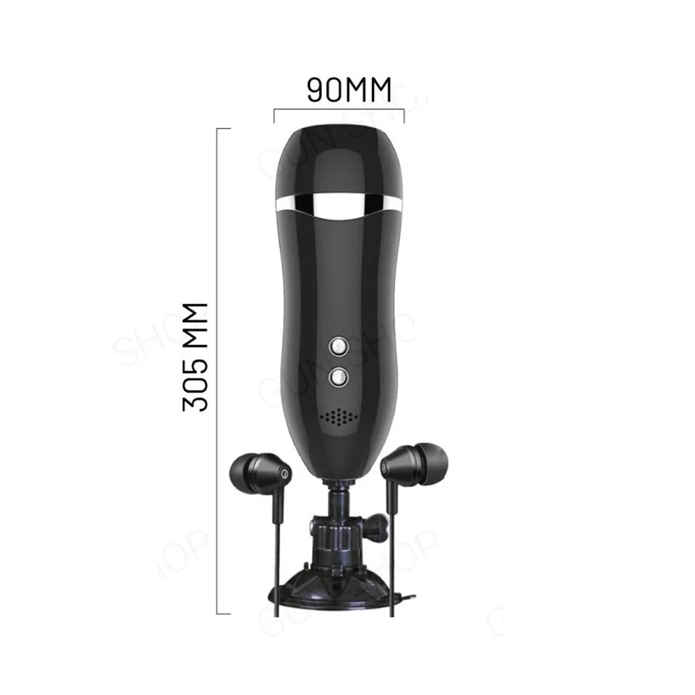 Âm đạo giả dính tường, có rung và rên, dùng sạc - Jiuai Wallmount