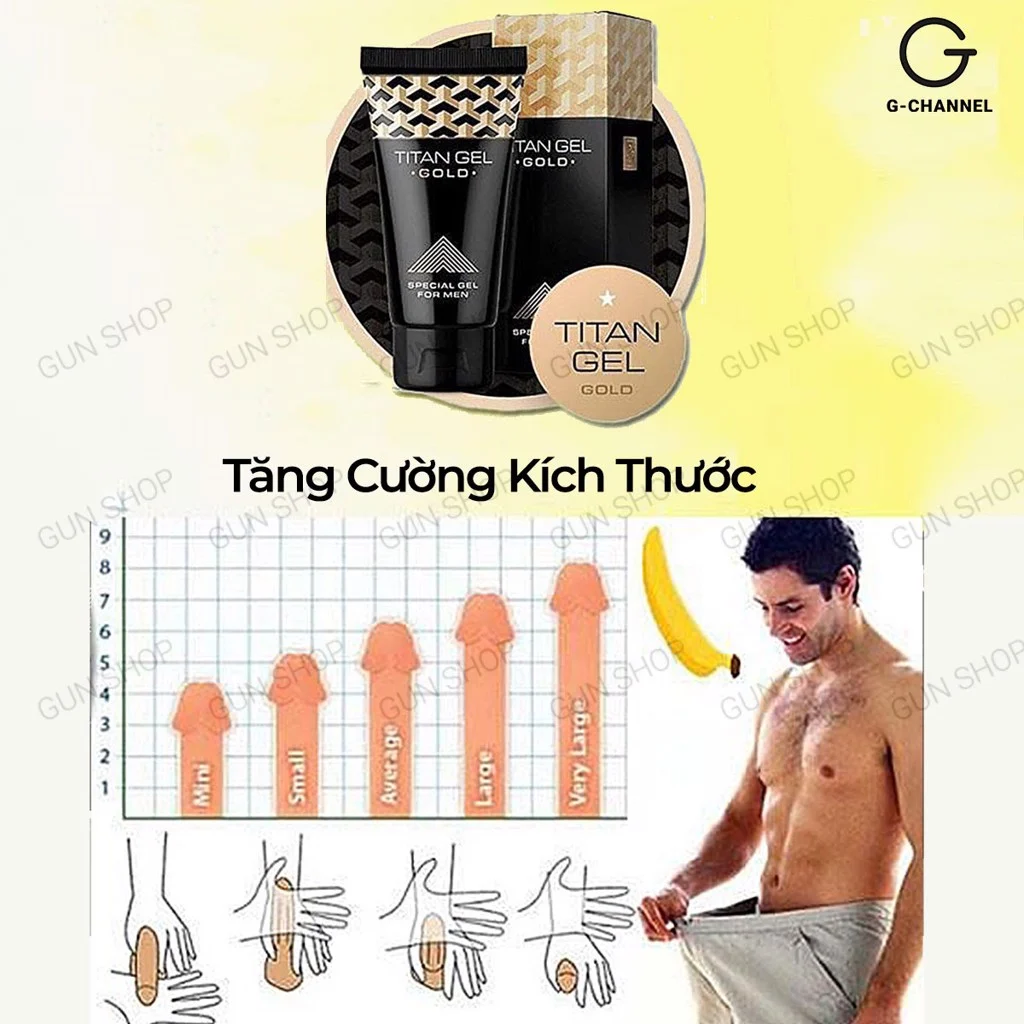 Gel bôi trơn tăng kích thước cao cấp - Titan Gold
