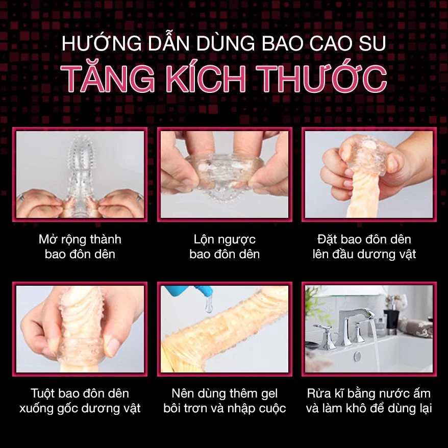 Bao cao su đôn dên tăng kích thước Pretty Love Medium 6.2