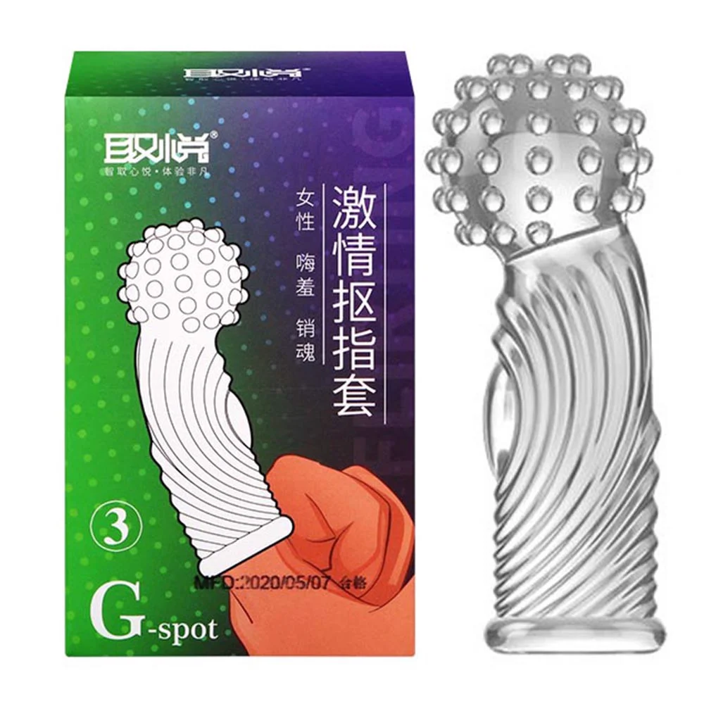 Bao cao su ngón tay dài Aichao G-spot - Gai nổi lớn - Hộp 1 cái