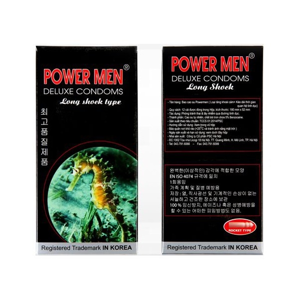 Bao cao su Cá Ngựa - Kéo dài thời gian - Hộp 12 cái