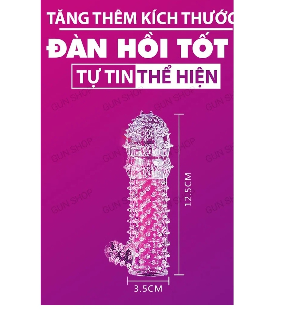 Bao cao su đôn dên tăng kích thước Crytal Sleeve - Gai mềm