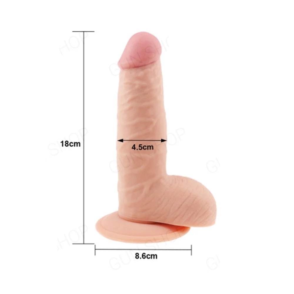 Dương vật giả dính tường siêu mềm - Lovetoy Ultra Soft Dude 7.5