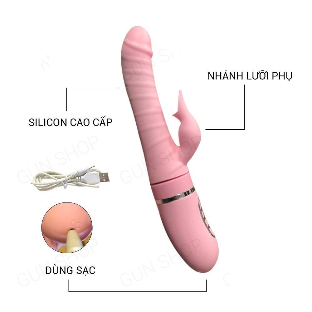 Dương vật giả rung thụt tự động, có lưỡi giả, dùng sạc - Jeuplay Prince William
