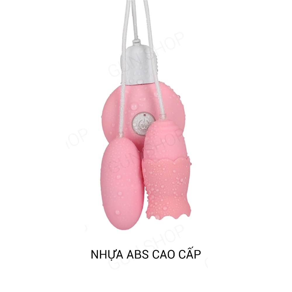 Trứng rung lồng đèn 2 đầu kèm lưỡi liếm - Mizz Zee