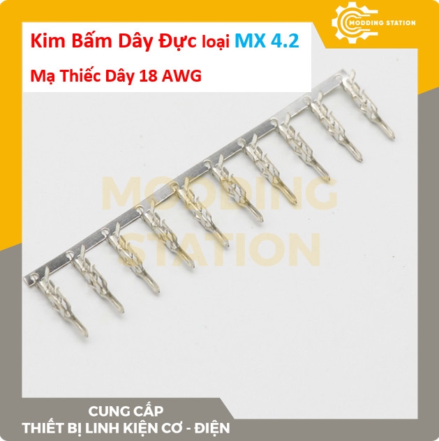 Kim Bấm Dây Cái 5557/ Đực 5559 MX 4.2mm Mạ Thiếc Dây 18AWG