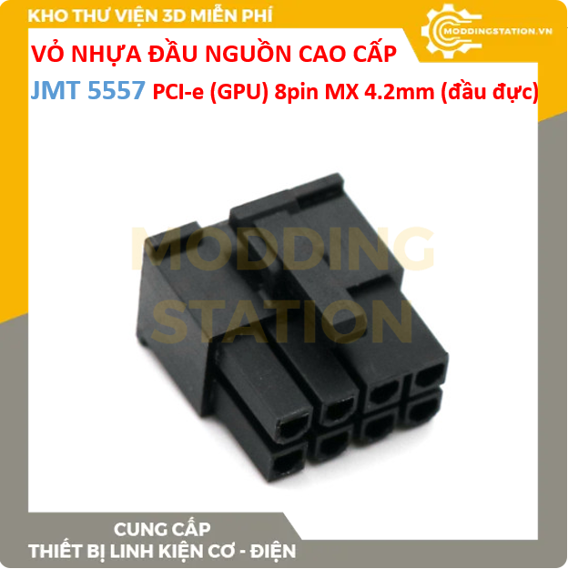 Vỏ nhựa đầu nguồn cao cấp JMT 5557 PCI-e (GPU) 8pin MX 4.2mm (đầu đực)