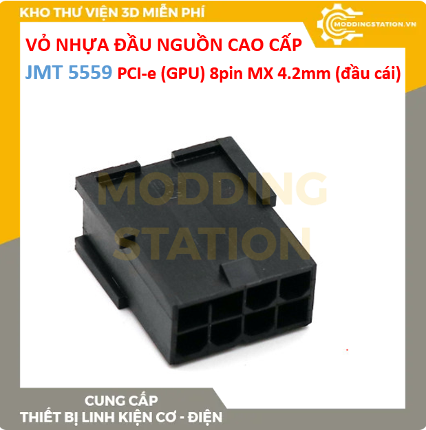 Vỏ nhựa đầu nguồn cao cấp JMT 5559 PCI-e (GPU) 8pin MX 4.2mm (đầu cái)