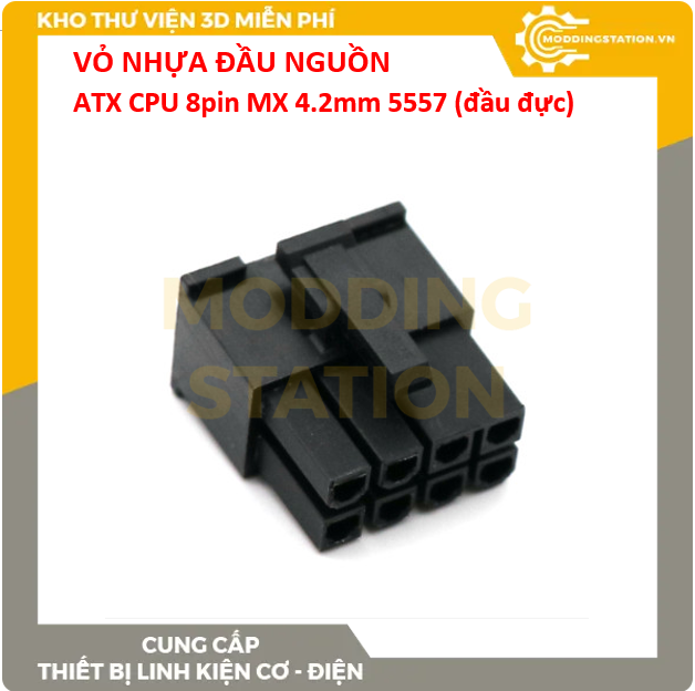 Vỏ nhựa đầu nguồn ATX CPU 8pin MX 4.2mm 5557 (đầu đực)