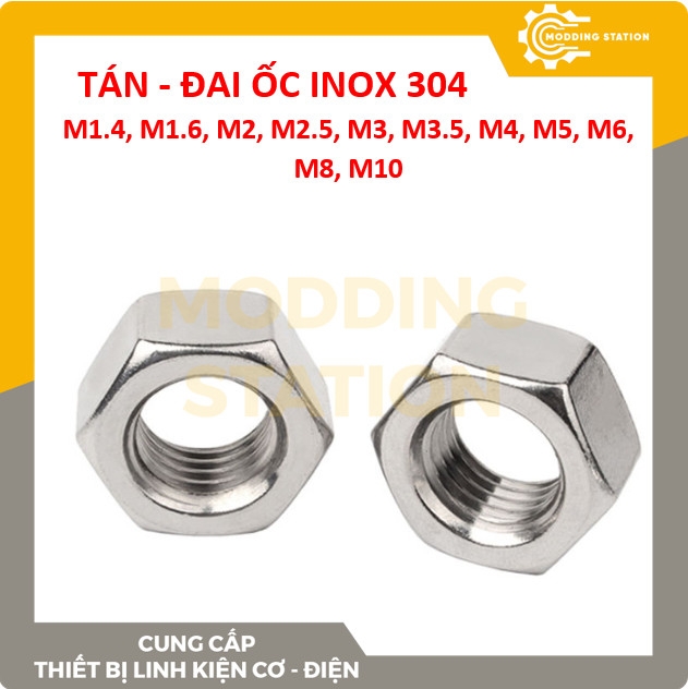 Tán ốc - Đai ốc inox 304 size M3 | Modding Station