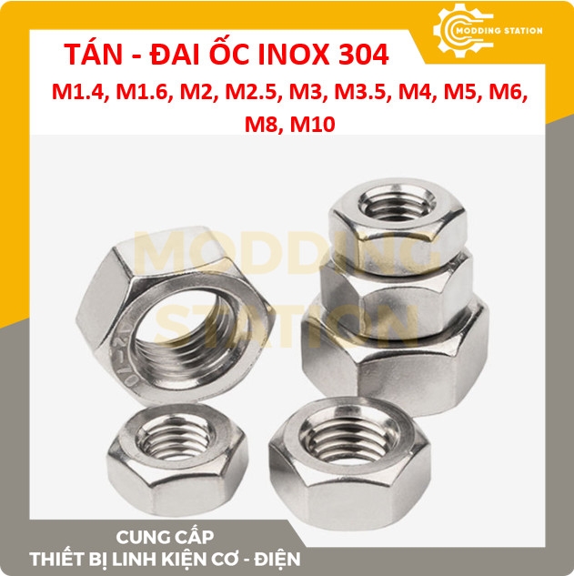Tán ốc - Đai ốc inox 304 size M3