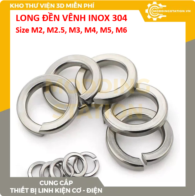 Long đền vênh inox 304 size M2.5