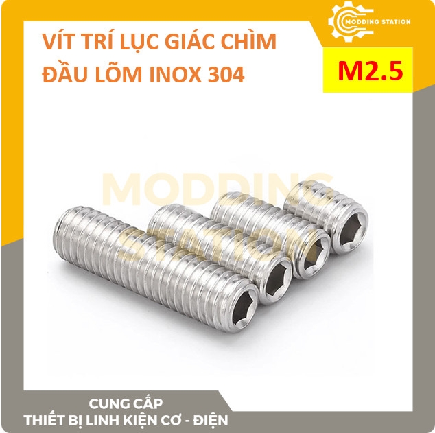 Vít trí lục giác chìm đầu lõm inox 304 size M2.5x8