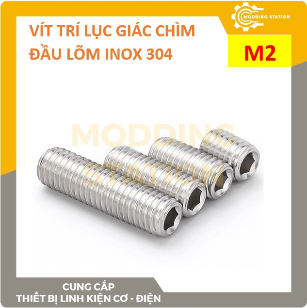 Vít trí lục giác chìm đầu lõm inox 304 size M2x8