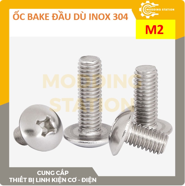 Ốc Bake đầu dù inox 304  size M2x10