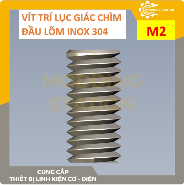 Vít trí lục giác chìm đầu lõm inox 304 size M2x2.5