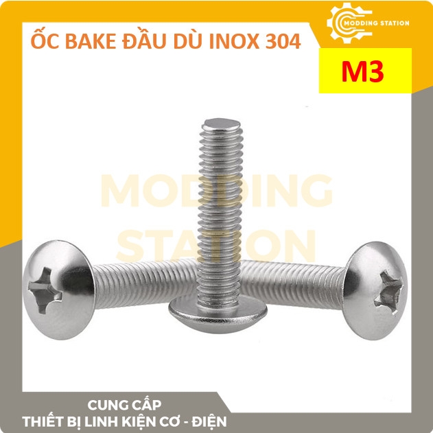 Ốc Bake đầu dù inox 304  size M3x18