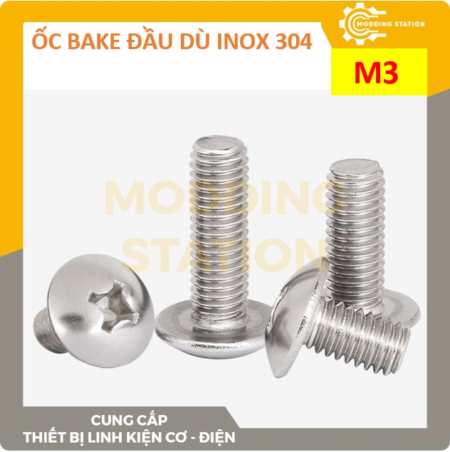 Ốc Bake đầu dù inox 304  size M3x35