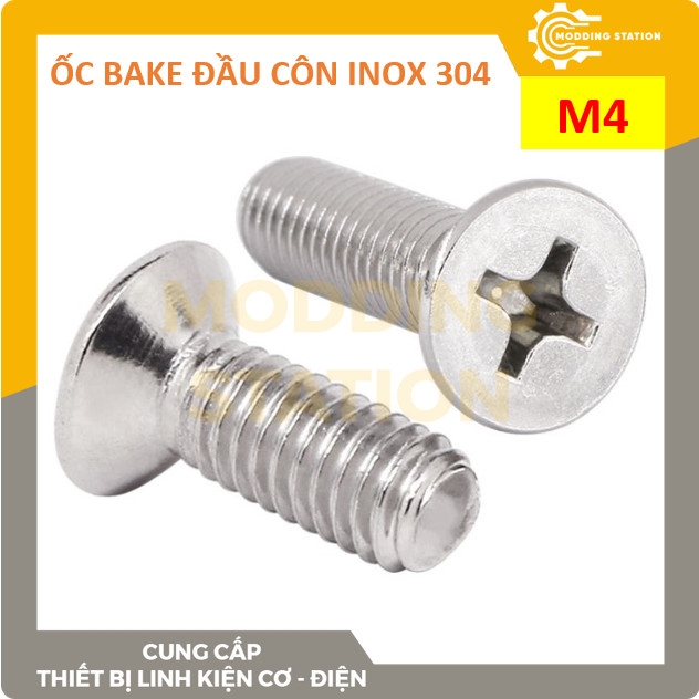 Ốc Bake đầu côn inox 304 size M4x8