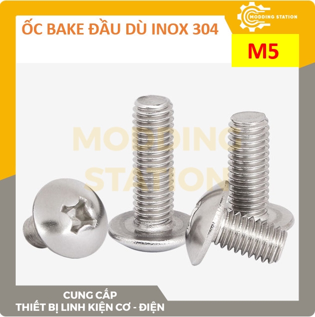 Ốc Bake đầu dù inox 304  size M5x20