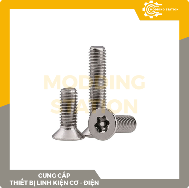 Ốc Lục giác đầu côn bông mai hoa thị inox 304 size M3x6