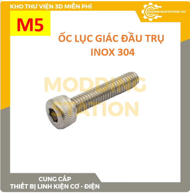Ốc Lục giác đầu trụ inox 304 size  M5x40