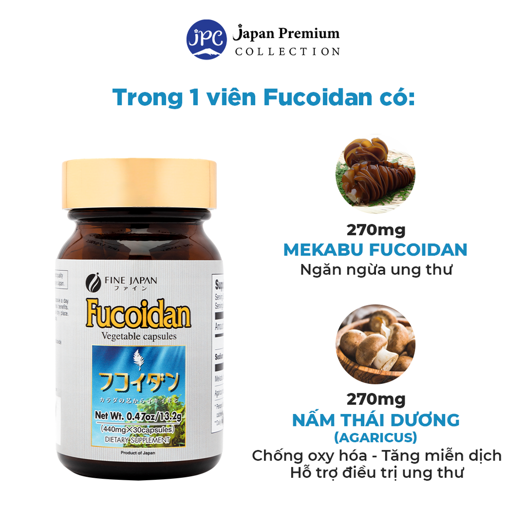 Fine Japan viên uống Fucoidan (440mg x 30 viên)