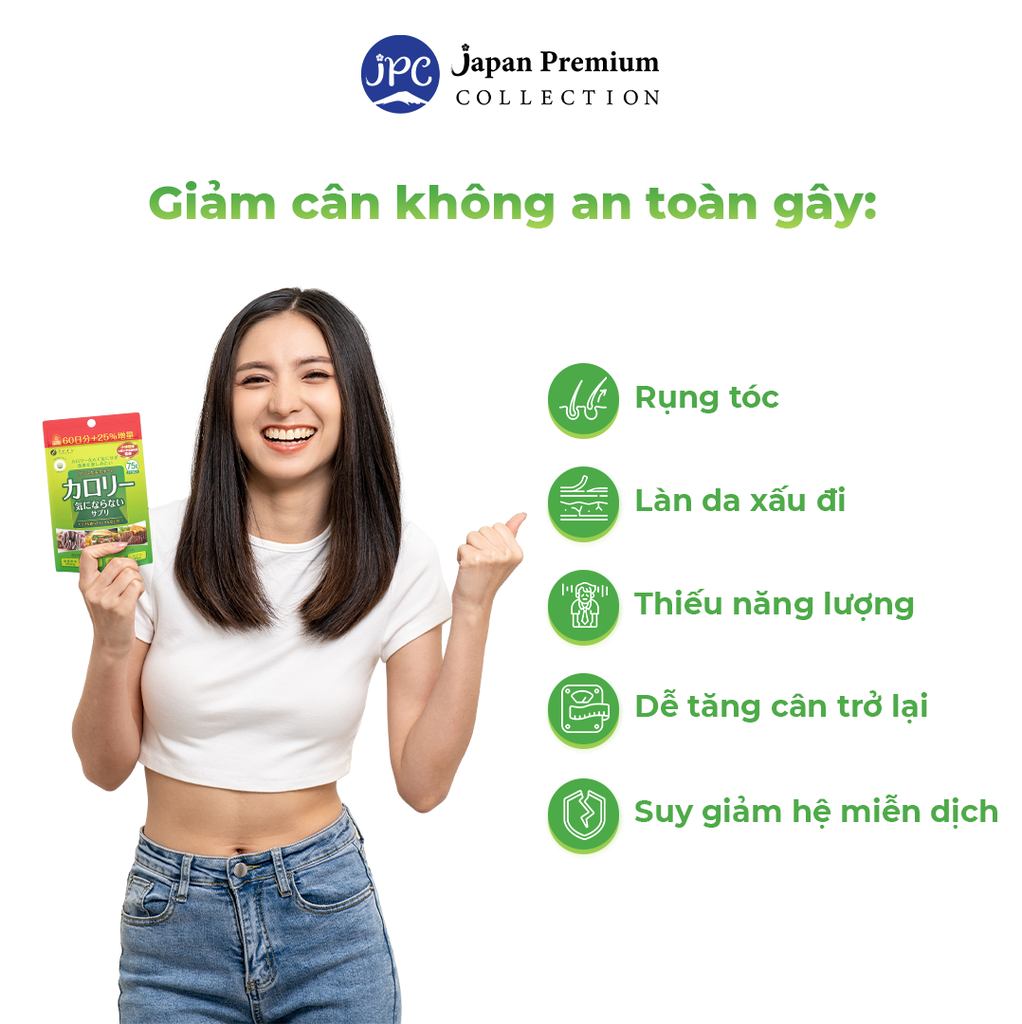 Viên Uống Giảm Cân Cao Cấp Calorie Burn Fine Japan - Nhật Bản (Gói 375 Viên)