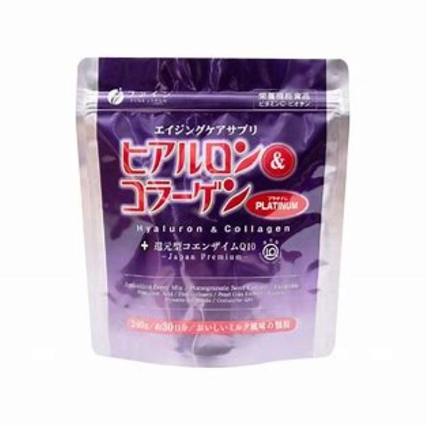 Bột Uống Hyaluron & Collagen + Ubiquinol Platinum hạn chế lão hóa da, giúp mịn và trắng da FINE JAPAN (240gr)